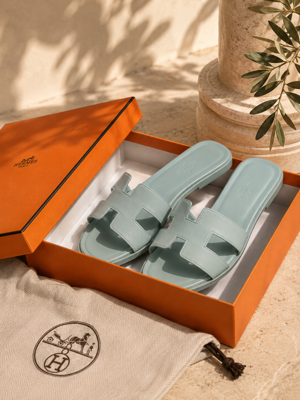 Claquettes Hermès Oran – Élégance & Confort
