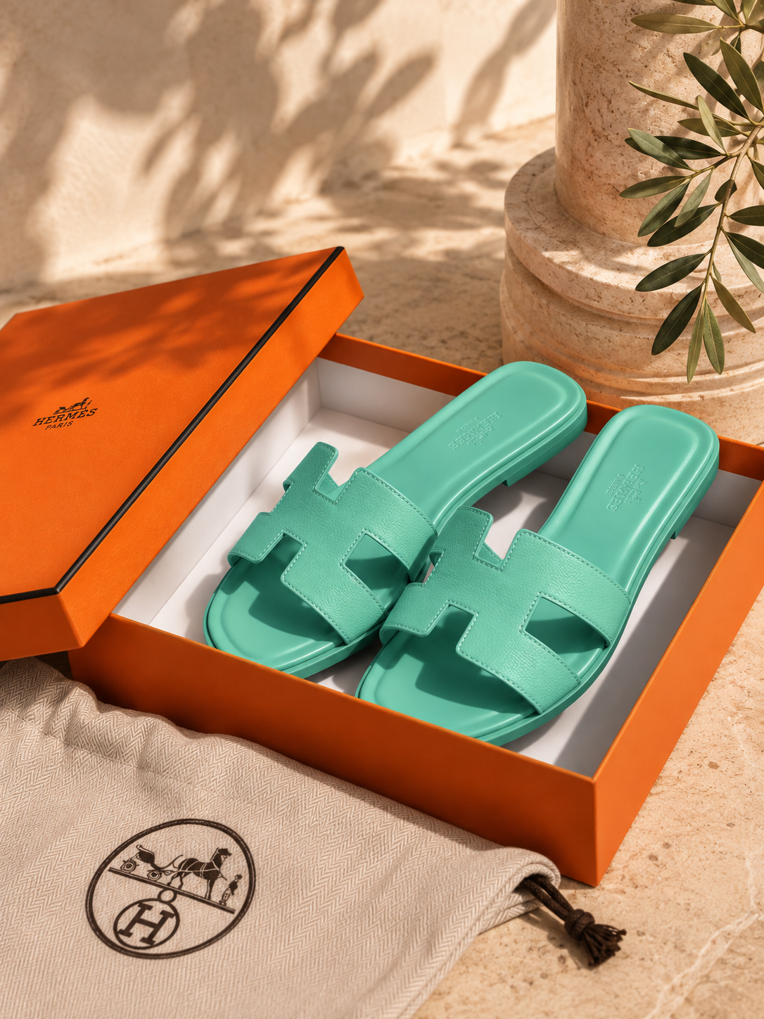 Claquettes Hermès Oran – Élégance & Confort