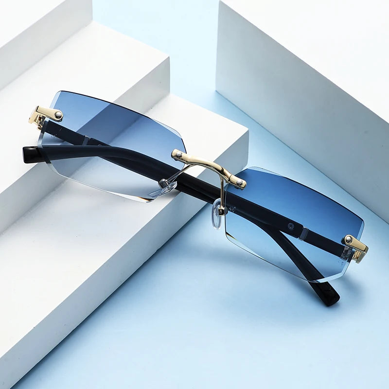 Lunettes de Soleil Rectangulaires Sans Monture UV400 | Homme & Femme