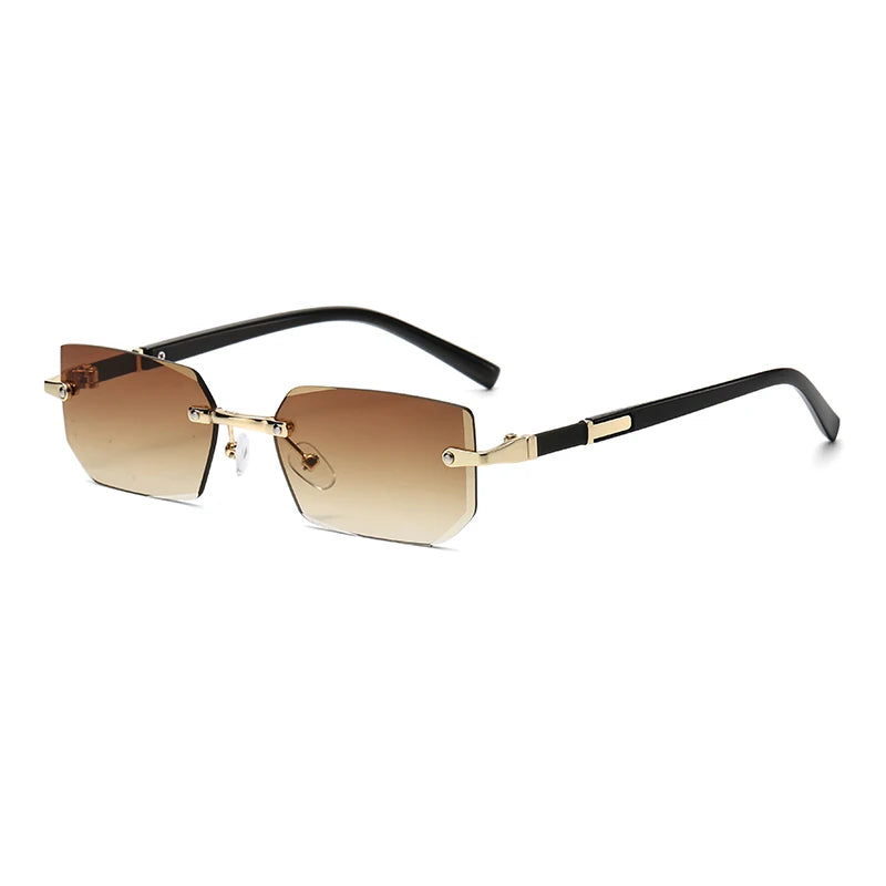 Lunettes de Soleil Rectangulaires Sans Monture UV400 | Homme & Femme