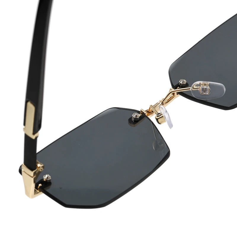 Lunettes de Soleil Rectangulaires Sans Monture UV400 | Homme & Femme