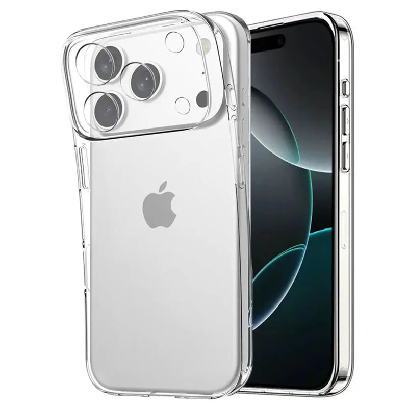 Coque Transparente Ultra Fine pour iPhone 11 à 17 Pro Max | Silicone TPU Antichoc